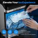 Professional Nugget Ice Maker Machine - 38 lbs/24H Output, Chewable Soft Ice, One-Touch Self-Cleaning, 3L+1.5L Dual Tank Design, Portable Countertop Ice Maker for Kitchen, Bar, Office, Party