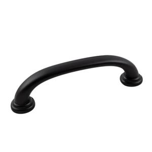 Hickory Hardware 1 Pack Solid Core Kitchen Cabinet Pulls, Luxury Cabinet Handles, Hardware for Doors & Dresser Drawers, 3-3/4 Inch (96mm) Hole Center, Matte Black, Zephyr Collection