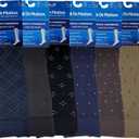 Dr. Motion Men's Knee High Compression Socks 8-15 mmHg ( 6 Pairs Pack )