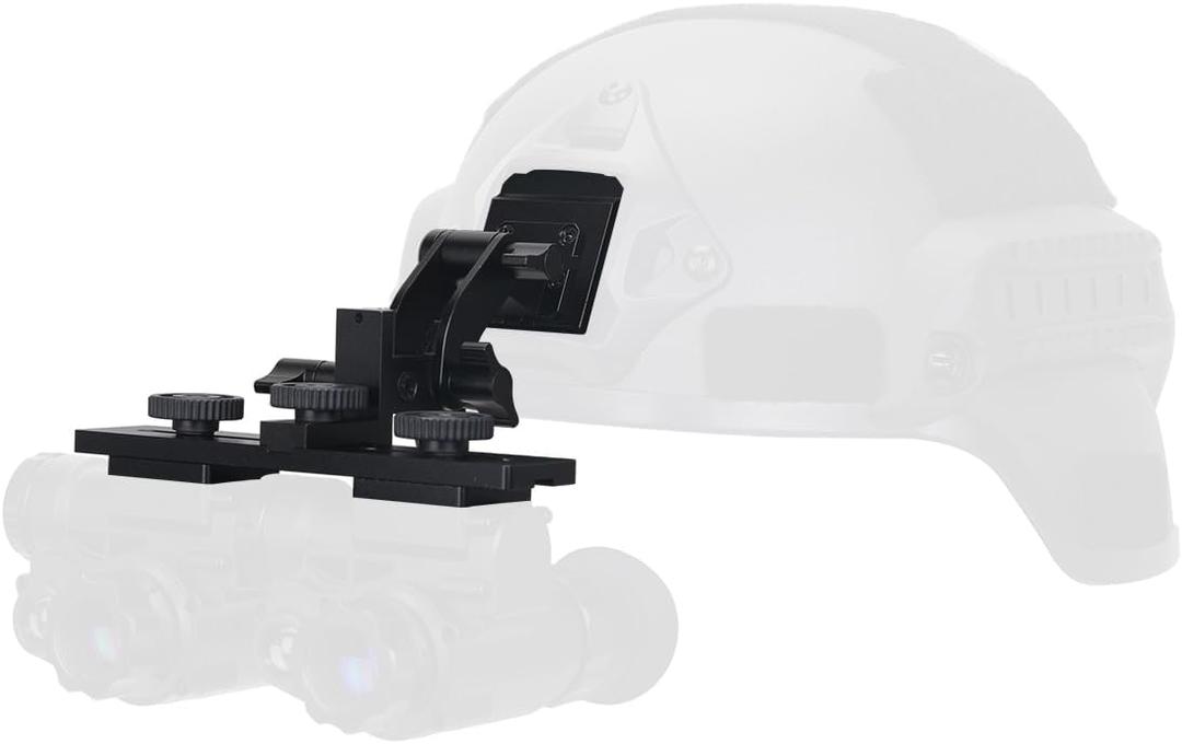 CNC Aluminium Binocular Bridge for NVG10/NVG30 Night Vision Goggles,Helmet Mount Integrated Fast Mount Bracket Height Angle & Eye Distance Adjustable WG-NVG30BM