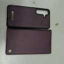 Wallet Case for Samsung Galaxy S25 Plus Compatible with Magsafe, 2-in-1 PU Leather Flip RFID Blocking Card Holder Stand Shockproof Magnetic Detachable Case for Galaxy S25 Plus, Retro Purple