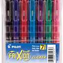 PILOT FriXion Clicker Erasable, Refillable & Retractable Gel Ink Pens, Fine Point, Assorted Color Inks, 7-Pack Pouch (31472)