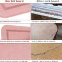 Large Bulletin Board - 48 X 36 inches Decorative Felt Pin Board - 4' x 3' Cork Board Alternative for Wall - Foldable Photo Board Self-Adhesive Vision Board Prayer Board with 30 Pushpins - Pink
