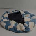 Lesure Donut Dog Bed Cover Small Washable Replacement Cover Jacquard Shaggy Plush for Cute Pet Cat Mat 23x23x8 Inches, Light Blue