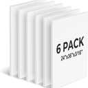 2436 White Poster Board, 3/16 Inches Thick Corrugated Plastic Board, Large Blank Board for Sign, School Projects,Craft,Art, Pack of 6 