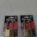 Master Lock 140DLH Solid Brass Padlock, Bronze/Silver, Pack of 2