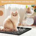 Silicone Cat Litter Mat for litter box 24" X 15"-Easy to Clean Cat Litter Trapping Mat, Waterproof, urine-proof and non-slip to keep the floor clean and tidyBlack