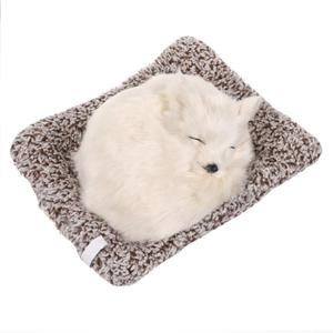 PRETYZOOM Wool Artificial Fox Car Ornaments Car Dashboard Decoration Simulated Fox Car Interior Decor