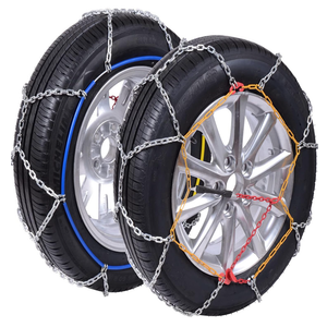EVERIGGING Snow Tire Chains for Car SUV Pickup Trucks, Universal Adjustable Quick Fit Easy Installation Emergency Snow Tire Chain, KN90, Set of 2