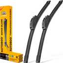 AUTOBOO 26" and 16" Windshield Wipers Blades (Pack Of 2),OEM Quality Premium All-Seasons Wiper blades,Stable and Quiet Armor wiper blades