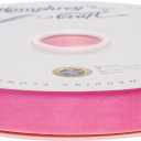 Humphrey's Craft 1 Inch Wide Pink Crushed Velvet Ribbons Spool - 25 Yards, Perfect for Sewing, Gift Wrapping, Jewelry Making, Wedding and All Crafting Projects.