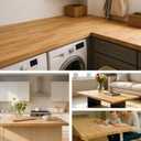 72 x 39" Butcher Block Countertop – 6ft x 39inch Unfinished Solid Birch Wood DIY Countertop, Durable Counter Table Tops for Kitchen Island, Bar, Workshop, Laundry Counters Dining Room Tables1.5"