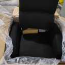 Amazon.com: HOMCOM Vibration Massage Recliner Chair for Living Room with Heat, Wingback Single Sofa, Modern Suede Fabric Push Back Reclining Chair with Footrest, Side Pocket, Black : Home & Kitchen