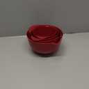 BoxedHome Nesting Plastic Mixing Bowl Set, 4 Piece Mixing Bowl Set with Pour Spouts, Size 1.7, 2.5, 3.5 and 4.5qt, for Prepping, Mixing, Baking, Cooking, Deep Carmine