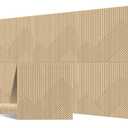 Acoustical Wall Panels, 6 PCS 23.6 X 23.6 Inches Art Acoustic Panels, Decorative Soundproof Wall Panels,Decorative Wood Grain Printing Sound Panels, Self-Adhesive Acoustic Wall Art,Timber Spiral