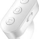 Scrolling Ring Remote for TikTok YouTube IG Shorts Video Landscape Portrait, Fingertip Wireless Scroller Page Turner Clicker for Kindle APP Compatible with iPhone iPad Android Phone Tablet (White)