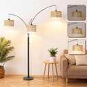 Floor Lamp with Shelves, Flower Floor Lamp for Living Room, Flower Standing Lamp with 3 Bulbs, Unique Corner Lamp with 3 Color Temperature, Foot Switch, Floral Tall Lamp for Bedroom Kids Home