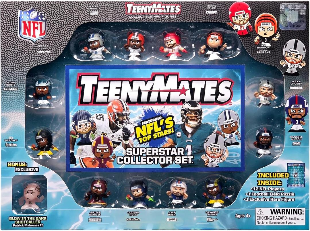TeenyMates Party Animal 2026 NFL Series 14 Figures, Team Colors, One Size NFL Series 14-2026 Collector's Gift Set