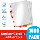 Simply Cool 3 Mil Thermal Laminating Sheets Pouches 1000ct 9 x 11.5 Inch