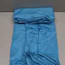 NettyPro Patio Cushion Covers Replacement Set 4 Water Repellent UV Resistant Outdoor Chair Seat Cushion Slipcover with Zipper and Tie, 20 x 18 x 4 Inch, Peacock Blue