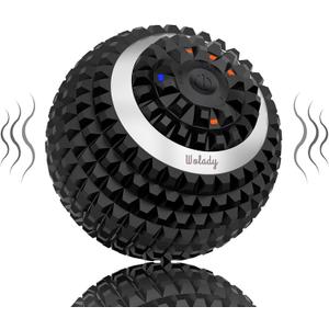 Vibrating Massage Ball 4-Speed High-Intensity Fitness Yoga Massage Roller, Relieving Muscle Tension Pain & Pressure Massaging Balls (Black)