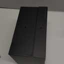 Modern Toilet Paper Holder with Storage Drawers - Toilet Paper and Wipes Holder for Bathroom - Aluminum TP Holder with Shelf and Drawers - Adhesive or Wall Screw Mounting - (Black/Black Knobs)