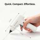 Tilswall Cordless Hot Glue Gun, Fast Preheating with 2000mAh Built-in Battery Hot Melt Glue Gun, 20 Premium Glue Sticks, Mini Glue Gun Ideal for Crafts, DIY Gift, Repairs White