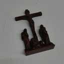 BGCOPPER Standing Crucifix Wall Cross, INRI Jesus Cross for Wall, Handmade Wooden Cross Wall Decor for Home Christmas Gift - 10 Inch