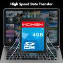 INDMEM SD Card 4GB 5 Pack SDHC Class 4 Flash Memory Card 4 GB Digital Camera Cards