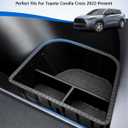 Karltys Trunk Organizer Compatible with Toyota Corolla Cross 2022-2025 2026, 2 Pcs Car Organizer Waterproof Trunk Storage Bin Box, Rear Organizer Side Pockets Accessories(Only for AWD, Not for Hybrid)