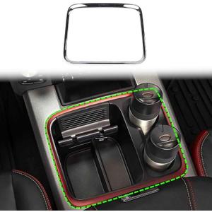 Chrome Central Control and Seat panel and gear dashboard Cover Trim fit 2015 2016 2017 Dodge RAM 1500 2500 3500 Accessories (Central Gear)
