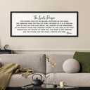 comurdyo The Lords Prayer Our Father Sign Wall Decor 40"X15" Bible Verse Quotes Christian Scripture Large Catholic Inspirational Wooden Framed Wall Hanging Art (Black)