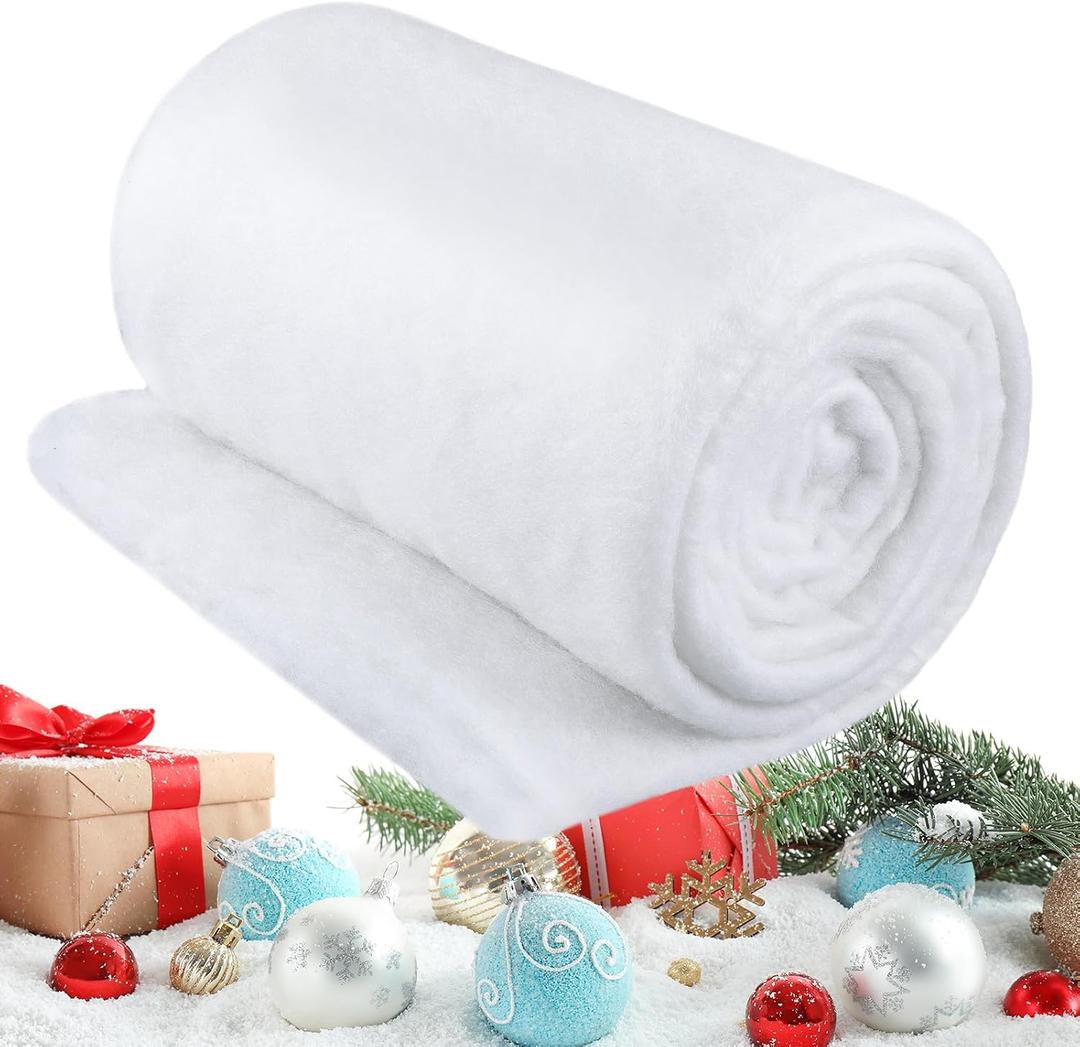 Tondiamo 15 x 15ft 1 Pack Large Snow Blanket Roll for Christmas Decor