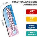 Laundromat Feather Flag for Business Advertising 6 FT Swooper Flag for Storefronts Retailers Shops Food Trucks Events and Fairs (Flagpole Not Included)