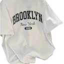 SOLY HUX Girl's Letter Print Graphic Tees Short Sleeve Crew Neck T Shirts Casual Summer Tops, Size 12Y