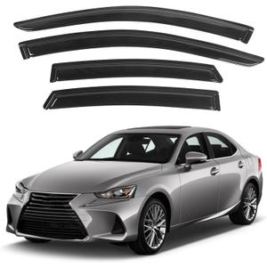 IG Window Visors Fit for 2014-2020 Lexus IS200t IS250 IS300 IS300h IS350 IS350F, Out-Channel Rain Guards Vent Wind Deflectors 4PC, Car Accessories for 14-20 Lexus is Series