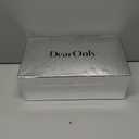 DearOnly Womens Low Kitten Heel Peep Open Toe Ankle Strap Sandals Rhinestone Crystal Buckle Office Summer Dress 1.4 Inches Heels Black 12 M US