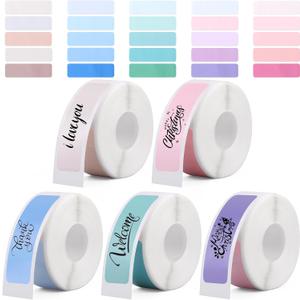 Gersoniel 800 Pcs 0.5 x 1.5 Inch Direct Thermal Labels 5 Colors Rectangle Thermal Label Stickers Multipurpose Printer Stickers for Office Household DIY Logo Design Address Name Tag(Boho)
