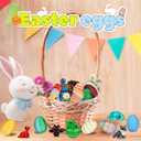 Prefilled Easter Eggs - 24Pcs 3D Printed Surprise Eggs with 3D Animals Toys Capsule Vending Machine Toy Easter Eggs Filled Gifts for Boys Girls Kids
