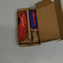 WORKPRO Folding Utility Knife, Quick Change Blade, Lightweight Nylon Handle, Utility Cutter with 10-piece Extra Blades (Red)