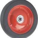 Flat Free Solid Rubber Wheel Assemblies - Replacement Hand Truck Wheels 7x1.5, 1/2 Bore Hole Diameter - Heavy-Duty Solid Rubber Wheels 55 lbs Load Capacity