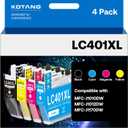 LC401XL Ink Cartridge Replacement for Brother LC401XL Ink Work with MFC-J1170DW J1010DW J1012DW Printer (Black, Cyan, Magenta, Yellow, 4 Pack)