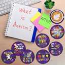 2 x 8 Pcs Autism Awareness Diamond Art Coaster with Holder DIY Autism Awareness Diamond Art Coaster for Adults Diamond Kits Supplies for Christmas
