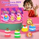 ifergoo Air Dry Clay Kit for Kids - Cakes Modeling Clay, Includes 6 Dessert Designs and Display Stand, DIY Art & Crafts School Projects, Home Party Kids Toys, Holidays Gifts for Age 3-12 Girls & Boys