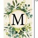 2 x AVOIN colorlife Initial Monogram Letter M Floral Garden Flag 12x18 Inch | Double Sided, Weather & Fade Resistant, Yard Outdoor Decoration, Family Last Name