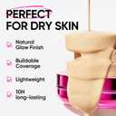 SKINTIFIC Cover Glow Perfect Cushion Foundation Natural Radiant Finish, Medium-to-High Buildable Coverage, Hydrating Peptide Complex, Lightweight for Dry & Combination Skin, #03 Petal