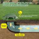 Pop Up Drainage Emitter with Elbow,fits 3 Sewer and Drain Fittings, Dual-Rod Downspout Cover, Outdoor Drain Cover for Yard Outlet, Channel Drains & Catch Basins,1PC