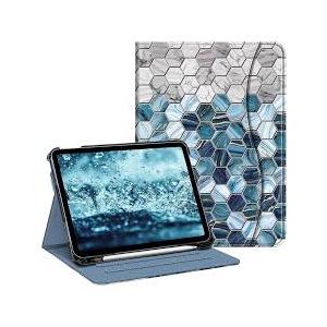 DTTO for iPad A16 Case, iPad 11th / 10th Generation Case (2025/2022), 360 Degree Rotating Premium Leather Folio Stand Cover with Pencil Holder, Sandy Wave