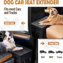 Car Seat Extender for Large Dogs, Back Seat Extender for Dogs up to 120 LBS Large Dog Extender with Storage Car Organizer Gap Filler for Front or Back Seat, Black-L-20.1 x 11.4 x 14.2 in