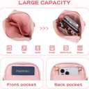 Toddler Purse Initial Crossbody Bags for Girls 3 Pockets PU Leather Cross Body Bag Crossbody Purse Handbag Personalized Preppy Teen Girl Gifts Trendy Stuff (Light Pink P)